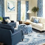 Sillón blanco y azul