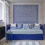 Sofá cama en el dormitorio
