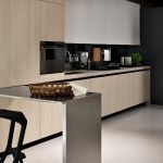 Muebles brillantes en la cocina