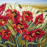 Campo con amapolas