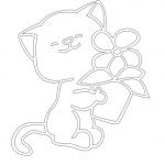 Gatito con flor