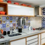 Azulejo oriental en la cocina