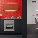 Cocina roja y negra