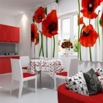 Cortinas con amapolas