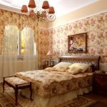 Estampado floral en diseño de dormitorio