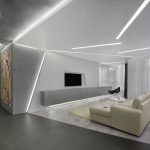 Minimalismo en el interior del salón.