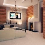 Chimenea en la sala de estar