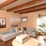 Olla con una palmera junto a la ventana