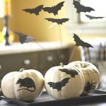Calabazas con murciélagos