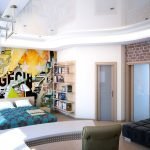 Habitación juvenil de estilo moderno.
