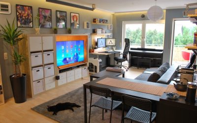 Diseño de apartamentos de una habitación para un hombre joven.