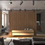 Cama detrás de la partición