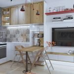 sala de estar en una pequeña cocina