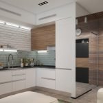 Cocina blanca con beige