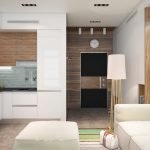 Cocina con hall de entrada.
