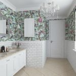 Azulejo de ladrillo en el baño