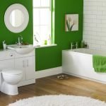 Paredes verdes en el baño