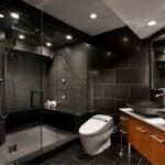 Iluminación de baño negra