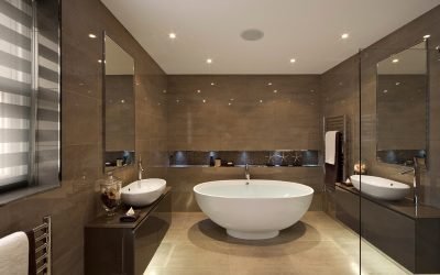 Diseño de baño de 9-10 metros cuadrados. m