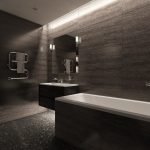 Baño negro y gris