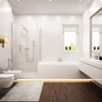 Baño blanco con ventana
