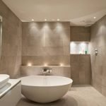 Baño marrón claro