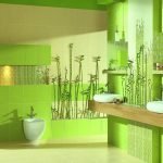 Bambú en el interior del baño.