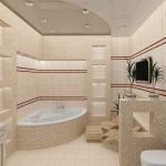 Baño de esquina beige