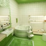 Baño verde claro