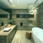 Azulejos de porcelana en el baño.