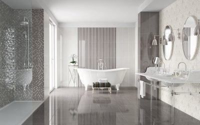 Baño en gris: diseño e ideas de diseño.