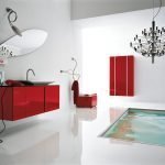 Muebles de baño rojo