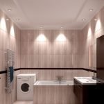 Iluminación en un baño pequeño.