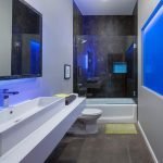 Diseño de baño estrecho