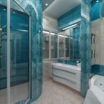 Cuarto de baño con vidrio transparente