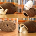Casa de papel corrugado para gato
