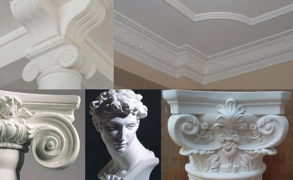 Gipsz dekoráció a belső terekben