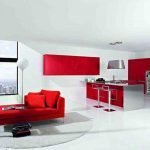 Combinado con cocina roja