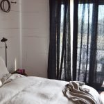 Cortinas de lino negro