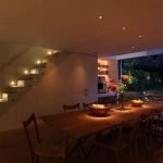Luces empotradas en las escaleras