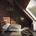 Dormitorio con grandes ventanales.