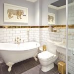 Estilo glamour en un baño pequeño