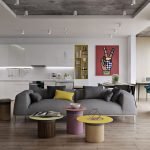 Muebles blancos en la cocina.