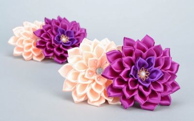 Flores de cinta de bricolaje