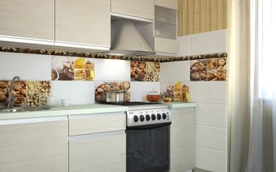 Delantal de azulejos para la cocina
