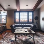 Alfombra patchwork en el piso