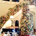 Decoración de la escalera de navidad