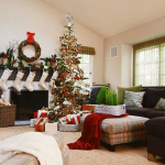 Sala de estar con chimenea