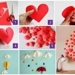 Corazones de papel