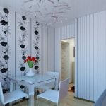 Cocina con mesa de comedor